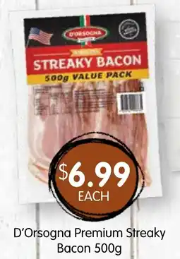 Spudshed D'Orsogna Premium Streaky Bacon offer