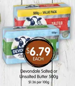 Spudshed Devondale Salted or Unsalted Butter offer