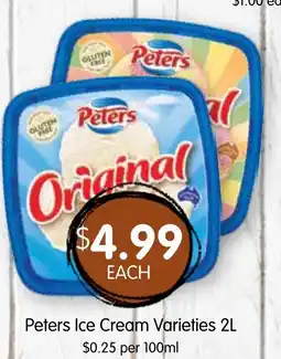 Spudshed Peters Ice Cream Varieties offer