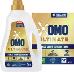 IGA OMO Ultimate Laundry Liquid 2 Litre, Powder 2kg or Capsules 28 Pack Selected Varieties offer