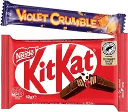 IGA Nestlé Medium Bars 35‑50g or Violet Crumble 50g Selected Varieties offer