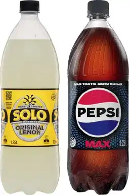 IGA Pepsi or Solo 1.25 Litre Selected Varieties offer