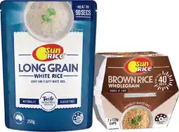 IGA SunRice Microwave Rice Pouch 250g or Cups 2 Pack Selected Varieties offer