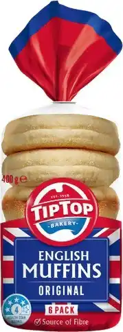 IGA Tip Top Muffins 6 Pack Selected Varieties offer