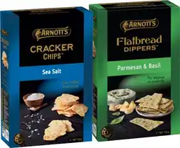 IGA Arnott’s Cracker Chips, Sourdough Crisps 150g or Flatbread Dippers 130g Selected Varieties offer