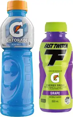 IGA Gatorade 600mL or Gatorade Fast Twitch 350mL Selected Varieties offer