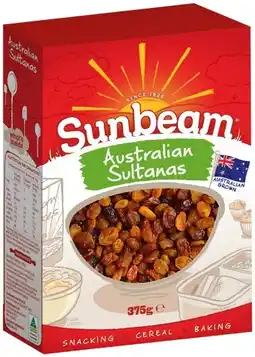 IGA Sunbeam Sultanas 375g offer
