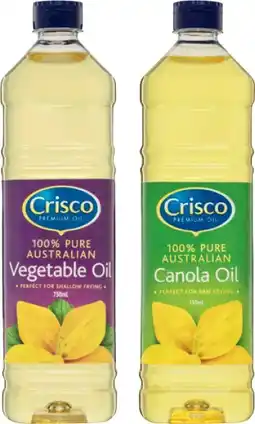 IGA Crisco Vegetable or Canola Oil 750mL offer