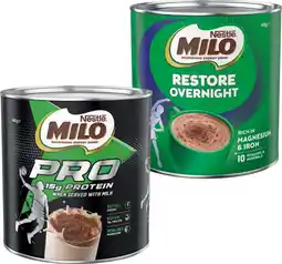 IGA Nestlé Milo PRO or Milo Restore Overnight 440g offer