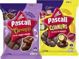 IGA Pascall Chocolate 120β185g or Cadbury Bitesize 120β150g Share Bag Selected Varieties offer