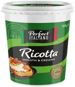 IGA Perfect Italiano Ricotta 500g Selected Varieties offer