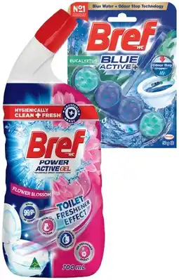 IGA Bref Rim Block Toilet Cleaner 50g or Gel 600‑700mL Selected Varieties offer