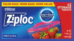 IGA Ziploc Medium Resealable Storage Bag 42 Pack offer