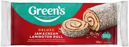 IGA Green’s Jam & Cream Lamington Roll 300g offer