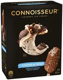 IGA Connoisseur, Cadbury, Nestlé Kit Kat or Oreo Ice Cream 4 Pack Selected Varieties offer