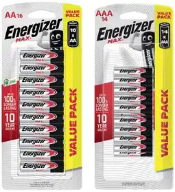 IGA Energizer Max AA 16 Pack or AAA 14 Pack Batteries offer