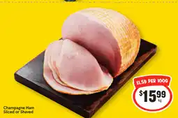 IGA Champagne Ham Sliced or Shaved offer