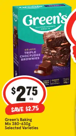 IGA Green's Baking Mix offer