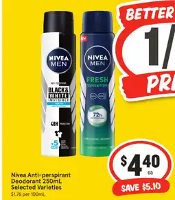 IGA Nivea Anti-perspirant Deodorant offer