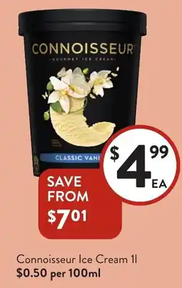 Foodworks Connoisseur Ice Cream offer