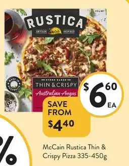 Foodworks McCain Rustica Thin & Crispy Pizza offer