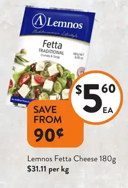 Foodworks Lemnos Fetta Cheese offer