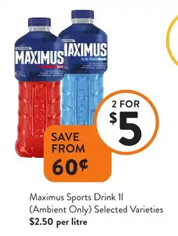 Foodworks Maximus Sports Drink offer