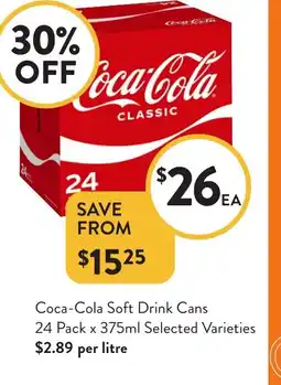 Coca-Cola Soft Drink Cans