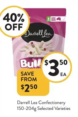 Foodworks Darrell Lea Confectionery Selected Varieties offer