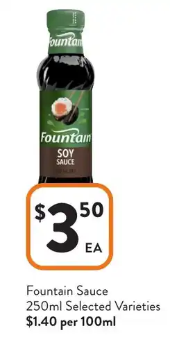 Foodworks Fountain Sauce offer