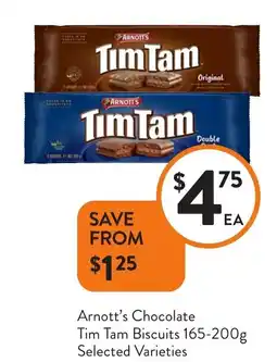 Foodworks Arnott's Chocolate Tim Tam Biscuits Selected Varieties offer