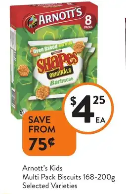 Foodworks Arnott's Kids Multi Pack Biscuits Selected Varieties offer