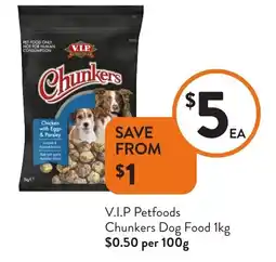 Foodworks V.I.P Petfoods Chunkers Dog Food offer