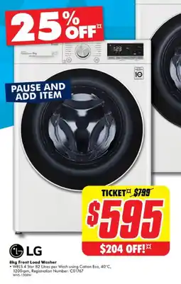 The Good Guys LG 8kg Front Load Washer offer