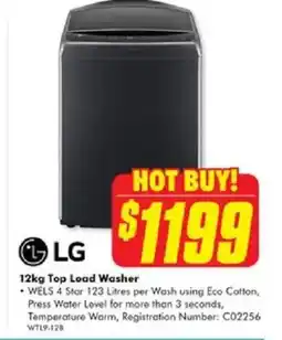 The Good Guys LG 12kg Top Load Washer offer
