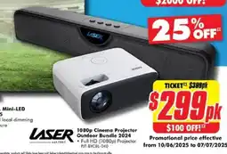 The Good Guys LASER 1080p Cinema Projector Outdoor Bundle 2024 offer