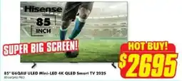 The Good Guys Hisense 85" U6QAU ULED Mini-LED 4K QLED Smart TV 2025 offer