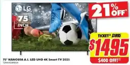 The Good Guys LG 75" NANO80A A.I. LED UHD 4K Smart TV 2025 offer