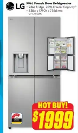 The Good Guys LG 506L French Door Refrigerator offer