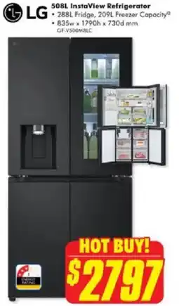 The Good Guys LG 508L InstaView Refrigerator offer