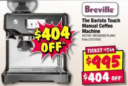 JB Hi-Fi Breville The Barista Touch Manual Coffee Machine offer
