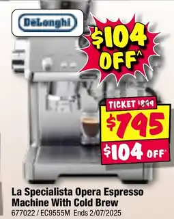 JB Hi-Fi La Specialista Opera Espresso Machine With Cold Brew offer