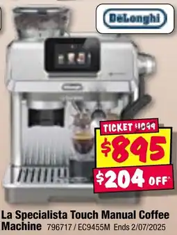 JB Hi-Fi La Specialista Touch Manual Coffee Machine offer