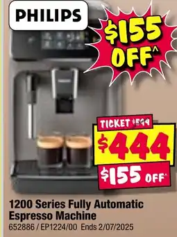 JB Hi-Fi PHILIPS 1200 Series Fully Automatic Espresso Machine offer