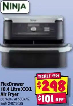 JB Hi-Fi NINJA FlexDrawer 10.4 Litre XXXL Air Fryer offer