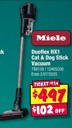 JB Hi-Fi Miele Duoflex HX1 Cat & Dog Stick Vacuum offer