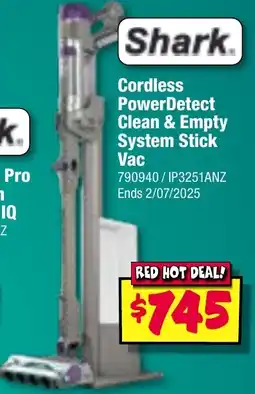 JB Hi-Fi Shark Cordless PowerDetect Clean & Empty System Stick Vac offer