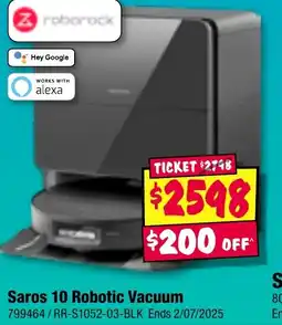 JB Hi-Fi roborock Saros 10 Robotic Vacuum offer