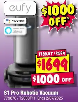 JB Hi-Fi eufy S1 Pro Robotic Vacuum offer