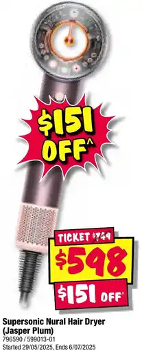 JB Hi-Fi Supersonic Nural Hair Dryer (Jasper Plum) offer